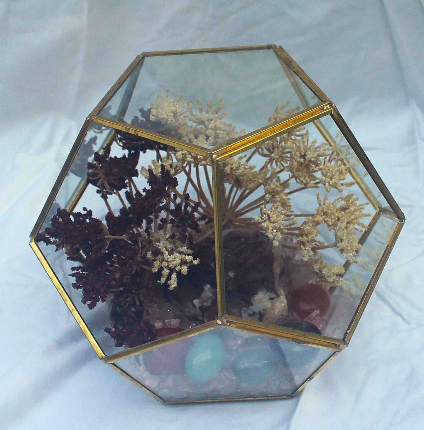 Crystal Geode Terrarium Hematoid Quartz - Grounded Garden