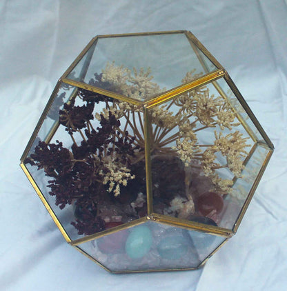 Crystal Geode Terrarium Hematoid Quartz - Grounded Garden
