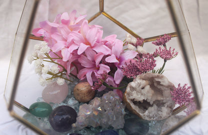 Crystal Geode Terrarium Angel Aura and Quartz - Divinity Depth