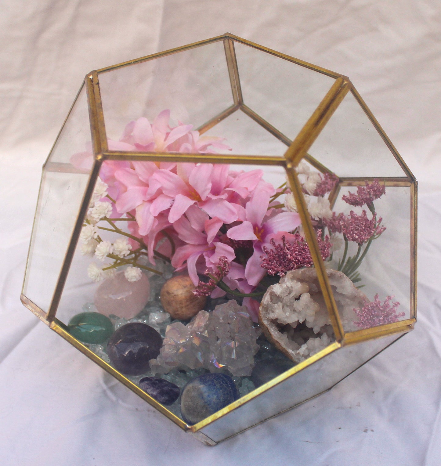 Crystal Geode Terrarium Angel Aura and Quartz - Divinity Depth