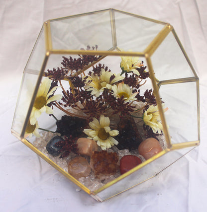 Crystal Geode Terrarium Heat Treated Citrine - Forged Flame