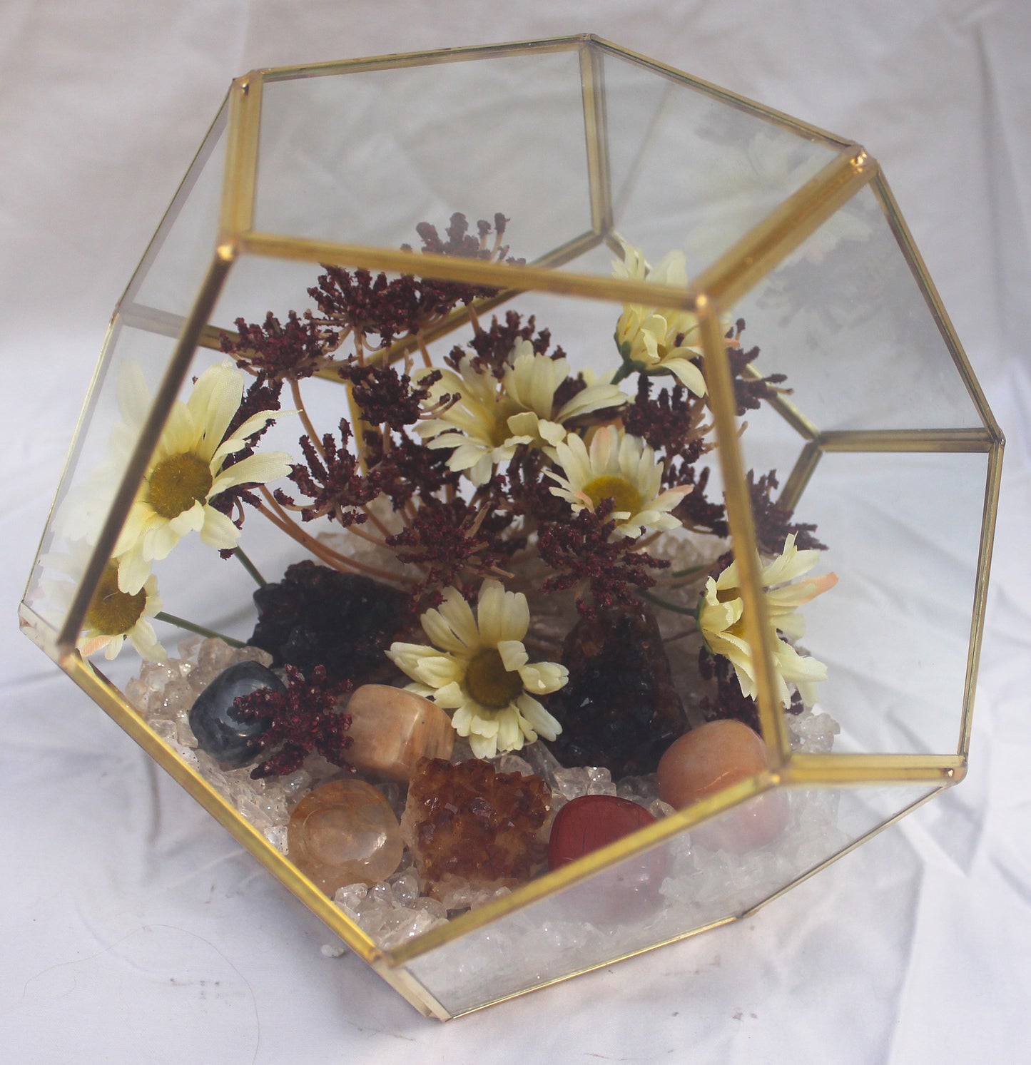 Crystal Geode Terrarium Heat Treated Citrine - Forged Flame