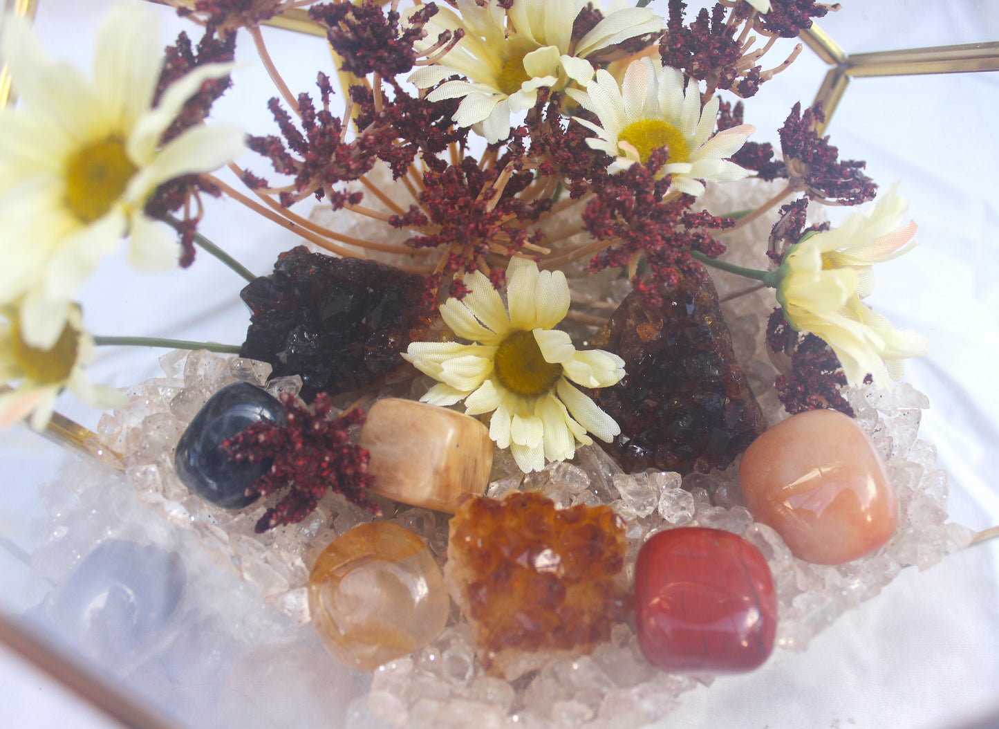 Crystal Geode Terrarium Heat Treated Citrine - Forged Flame