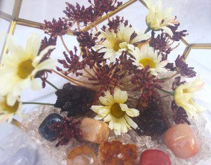 Crystal Geode Terrarium Heat Treated Citrine - Forged Flame