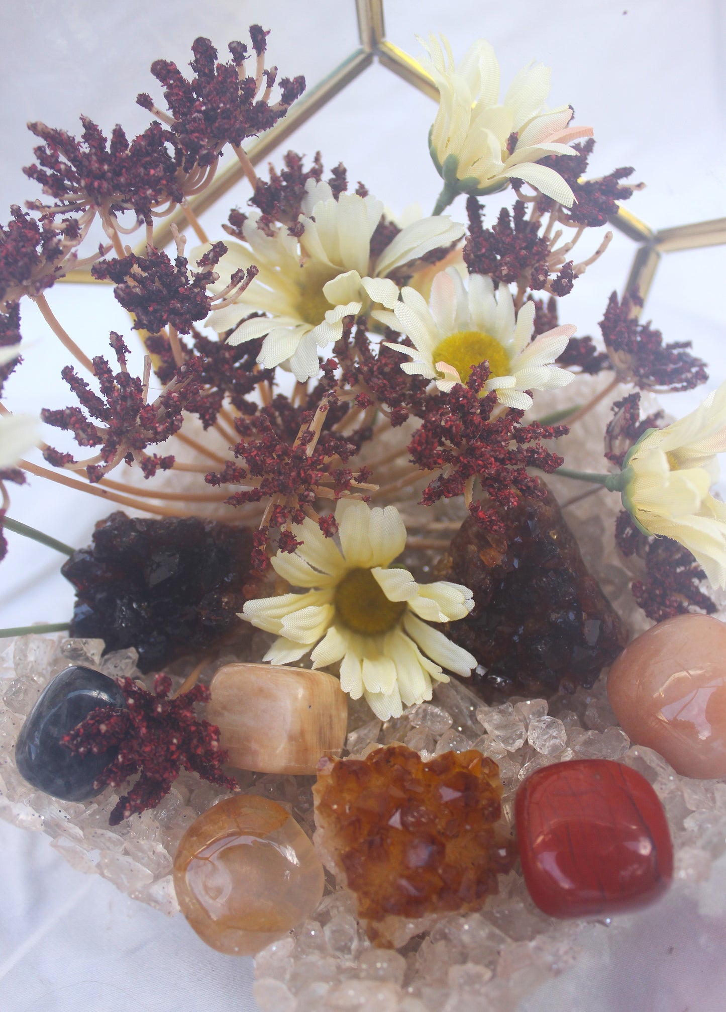 Crystal Geode Terrarium Heat Treated Citrine - Forged Flame