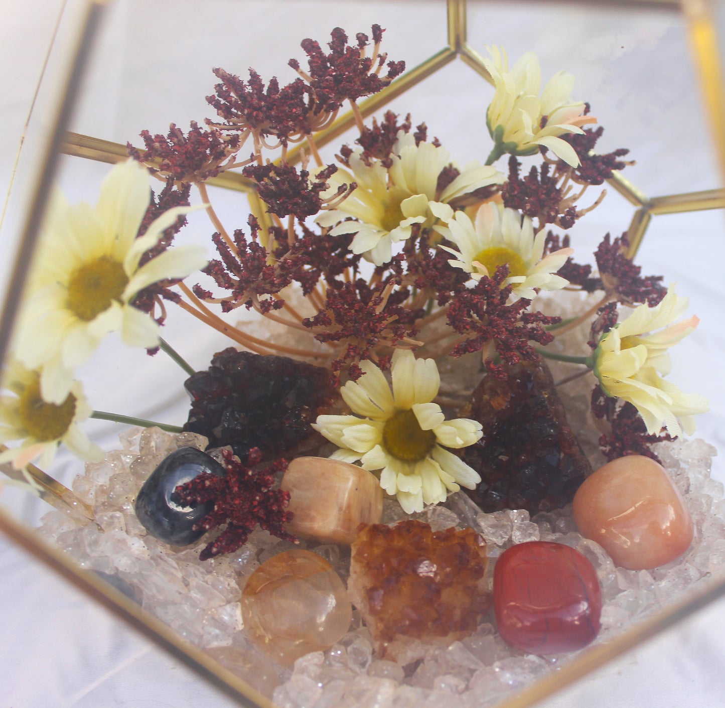 Crystal Geode Terrarium Heat Treated Citrine - Forged Flame