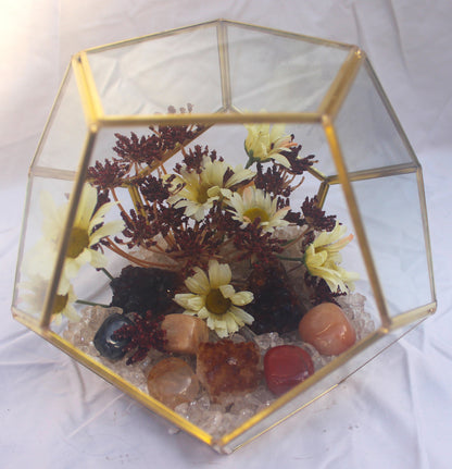 Crystal Geode Terrarium Heat Treated Citrine - Forged Flame