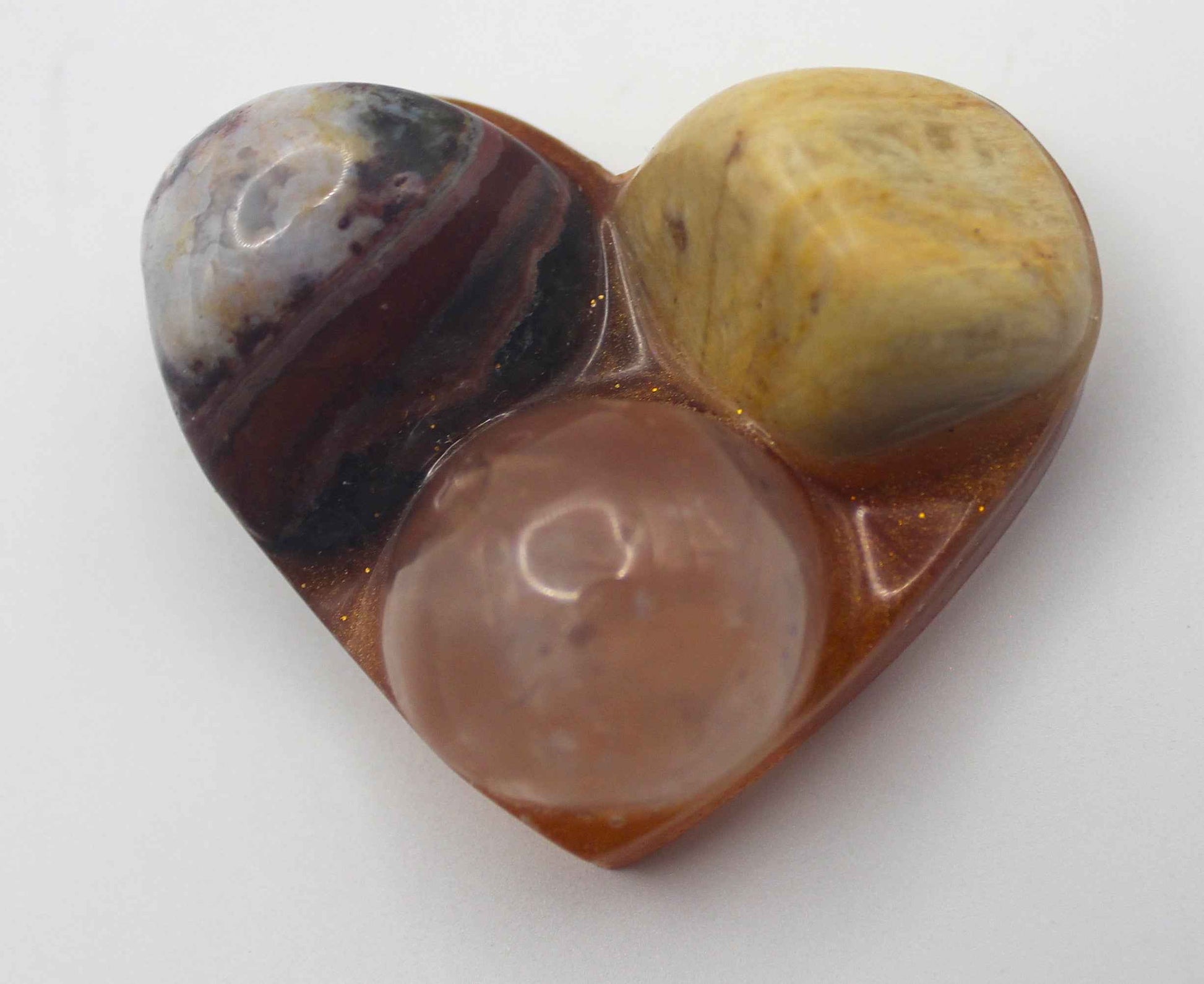 Resin Crystal Fidget Heart – Tactile Soothing Pocket Stone