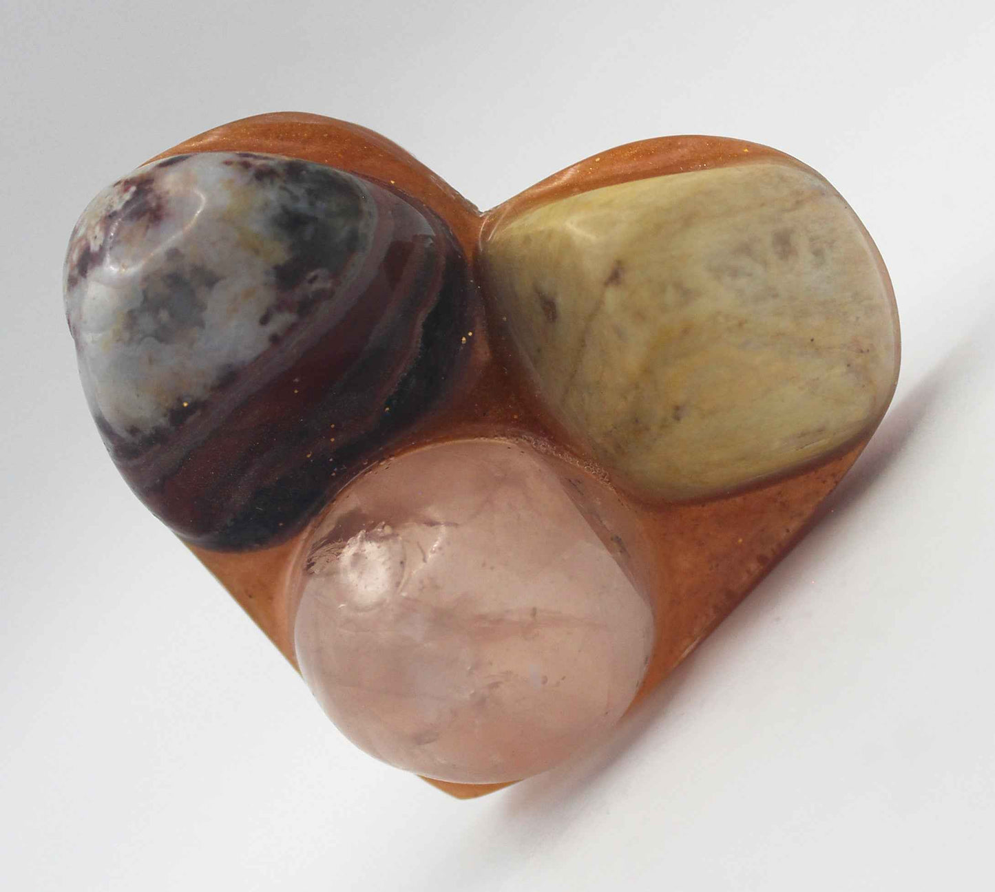 Resin Crystal Fidget Heart – Tactile Soothing Pocket Stone