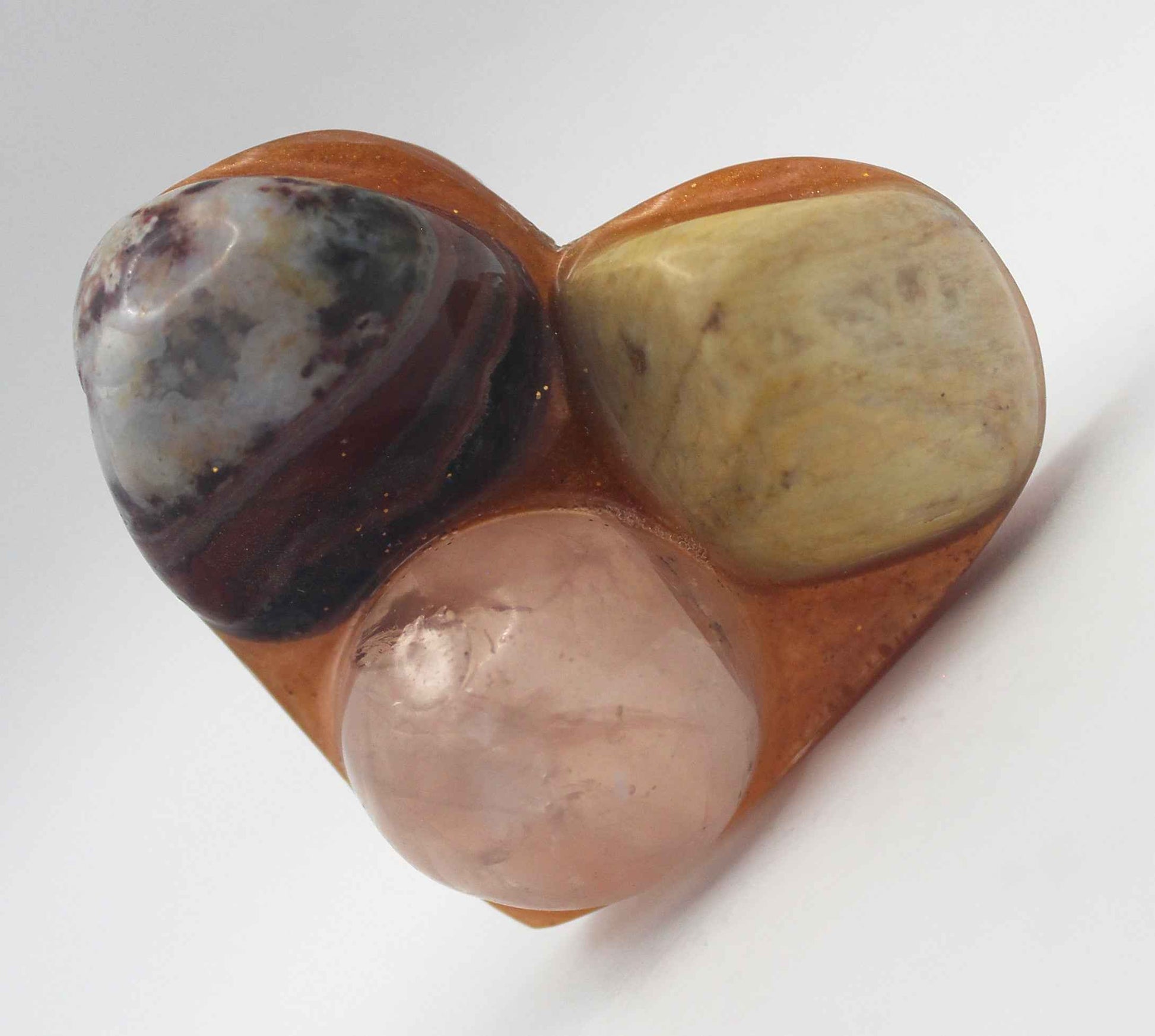 Resin Crystal Fidget Heart – Tactile Soothing Pocket Stone