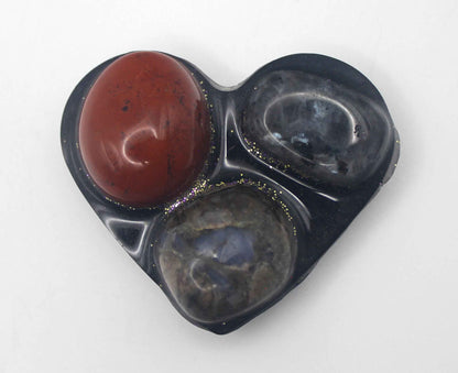 Resin Crystal Fidget Heart – Tactile Soothing Pocket Stone