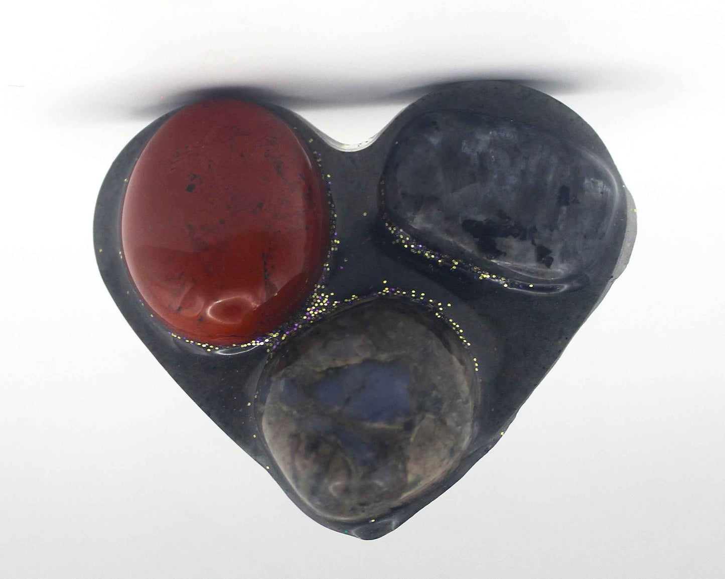 Resin Crystal Fidget Heart – Tactile Soothing Pocket Stone