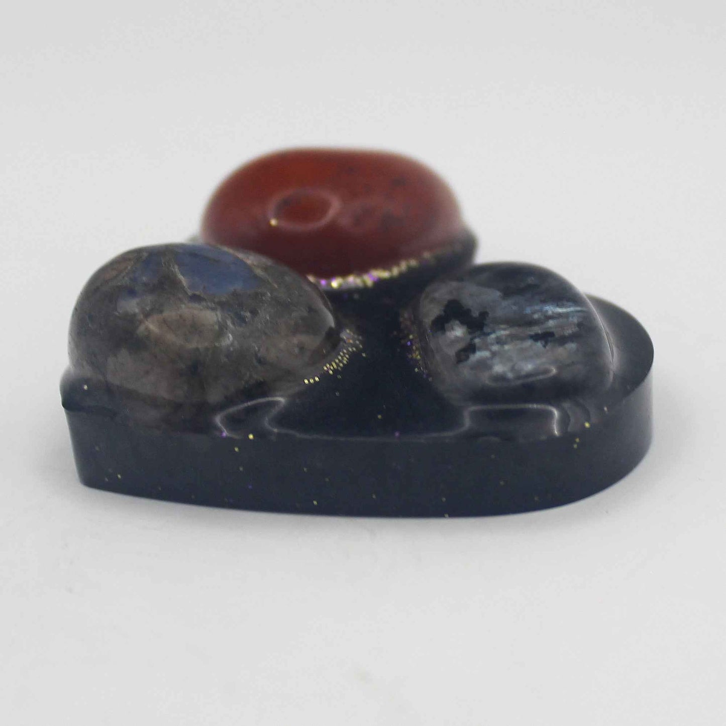 Resin Crystal Fidget Heart – Tactile Soothing Pocket Stone