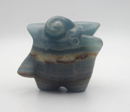 Blue Banded Calcite (Blue Onyx) Clefairy