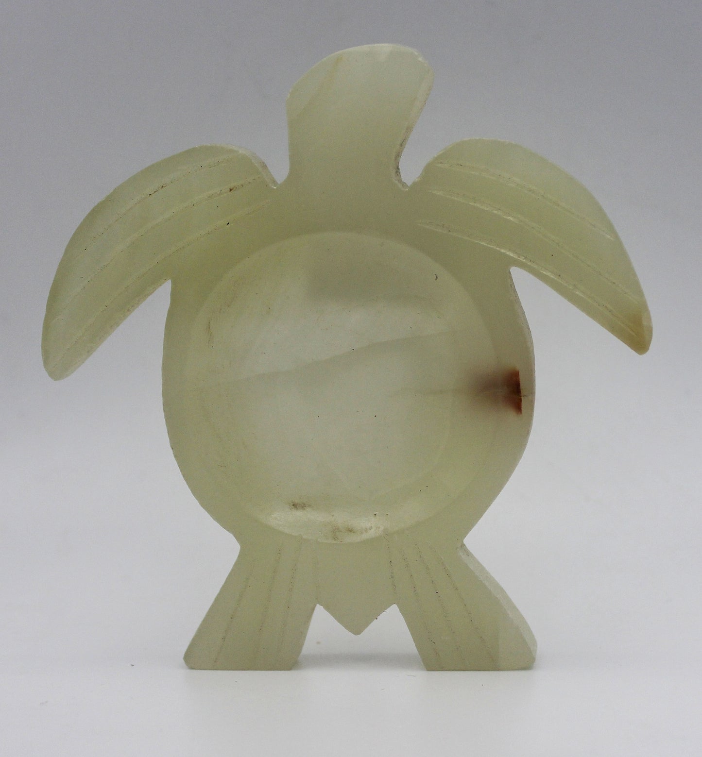 Green Banded Calcite (Onyx) Turtle Dish