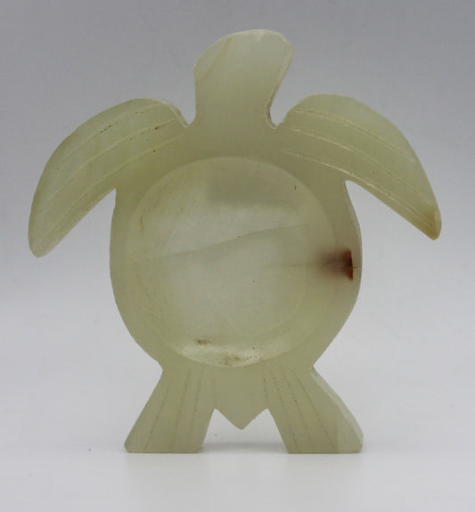 Green Banded Calcite (Onyx) Turtle Dish