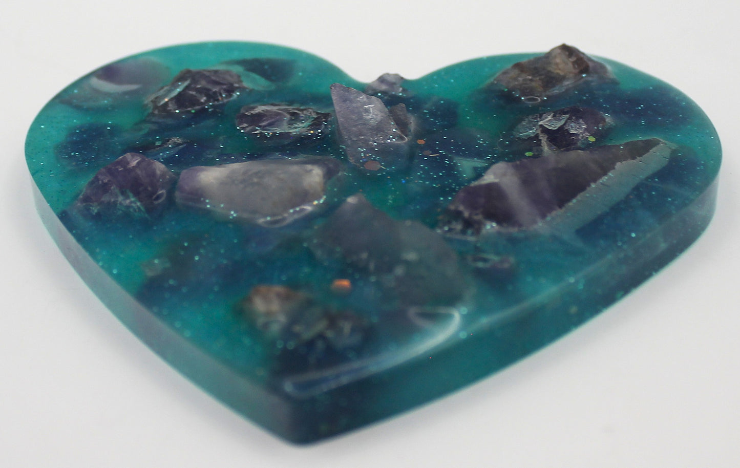 Resin Crystal Chip Heart Tray Flat