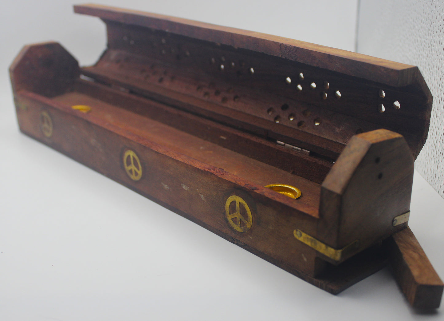 Coffin Incense Burner with Hidden Compartment