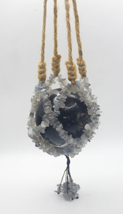 Crystal Chip Sphere Hanger