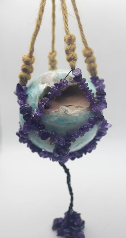 Crystal Chip Sphere Hanger