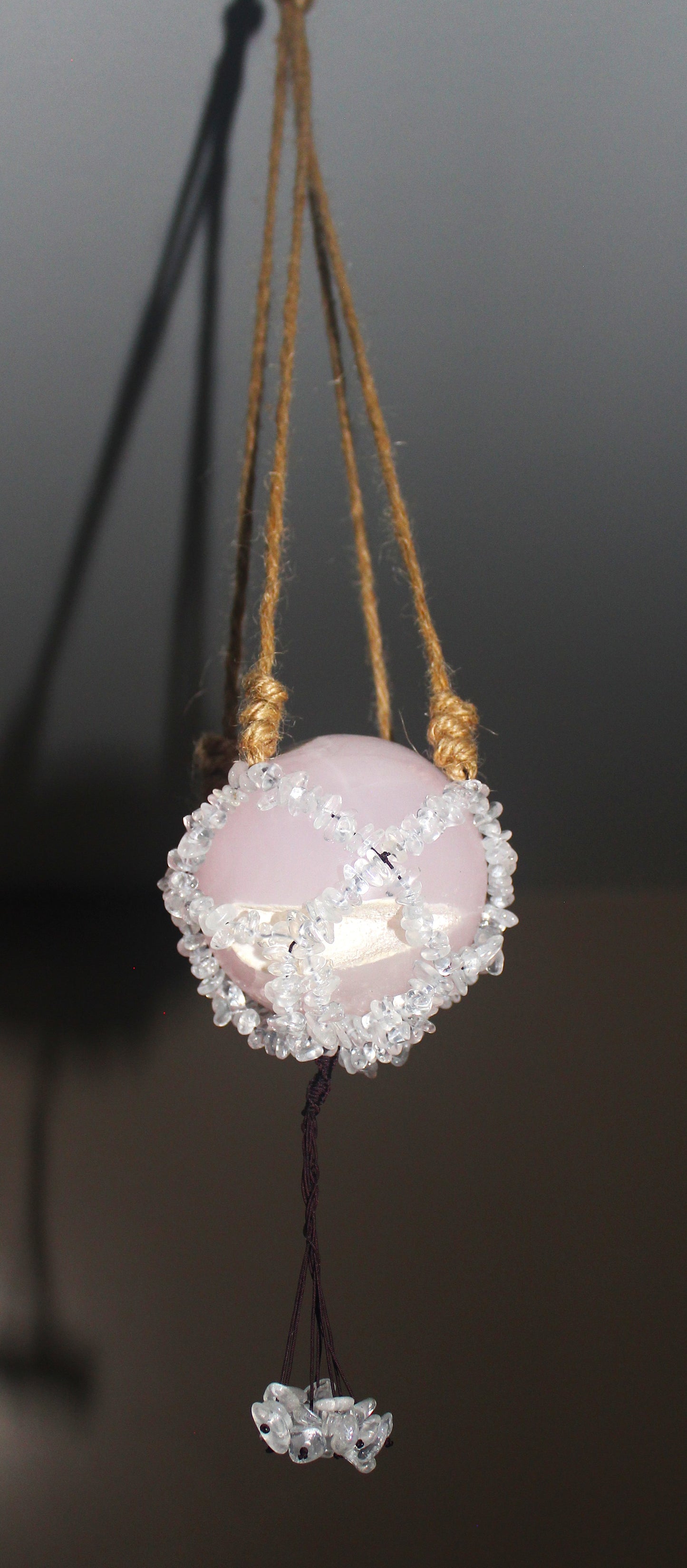 Crystal Chip Sphere Hanger