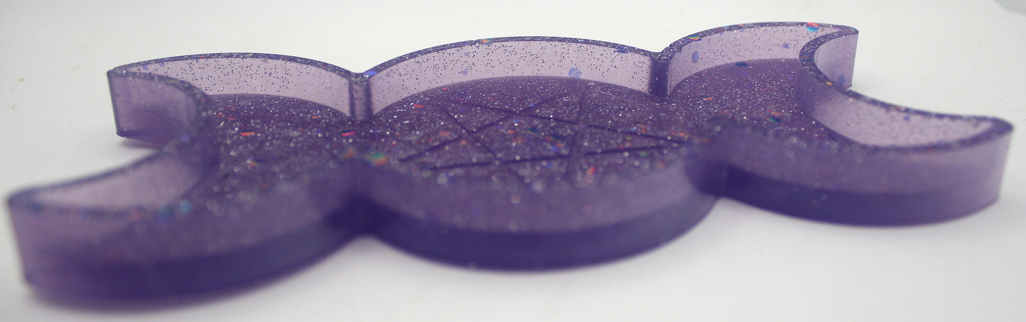 Resin Triple Moon Pentacle Star Trinket Tray