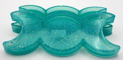 Resin Triple Moon Pentacle Star Trinket Tray
