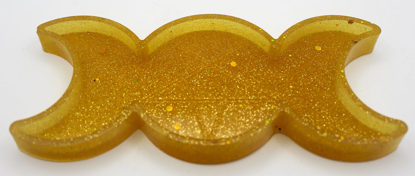 Resin Triple Moon Pentacle Star Trinket Tray