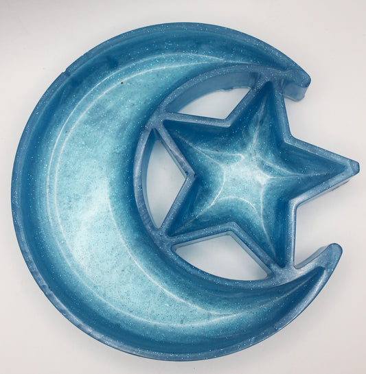 Resin Moon and Star Trinket Tray