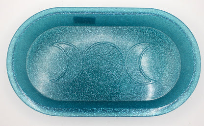 Resin Triple Moon Trinket Tray
