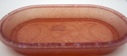 Resin Triple Moon Trinket Tray