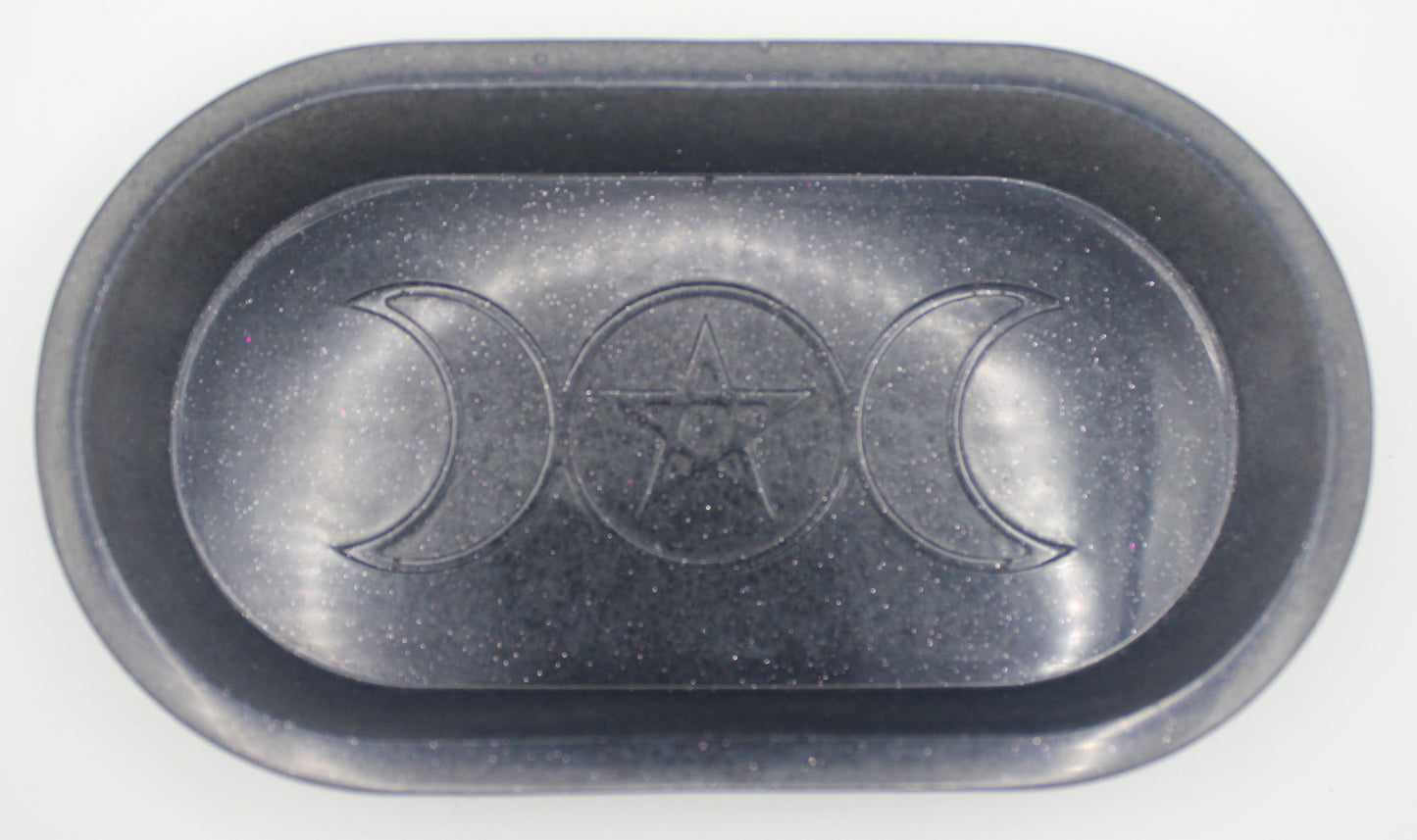 Resin Triple Moon Trinket Tray