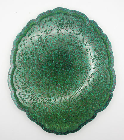 Resin Mushroom Woodsy Trinket Tray