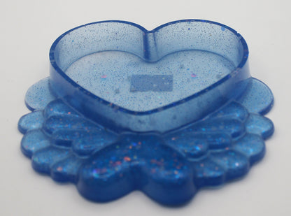 Resin Heart Wing Trinket Tray