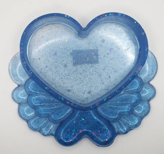 Resin Heart Wing Trinket Tray