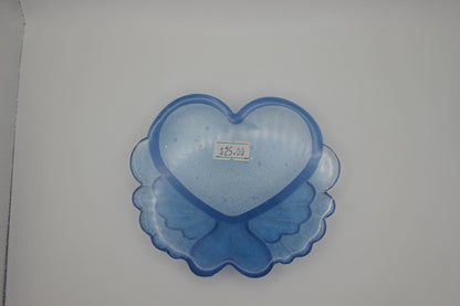 Resin Heart Wing Trinket Tray