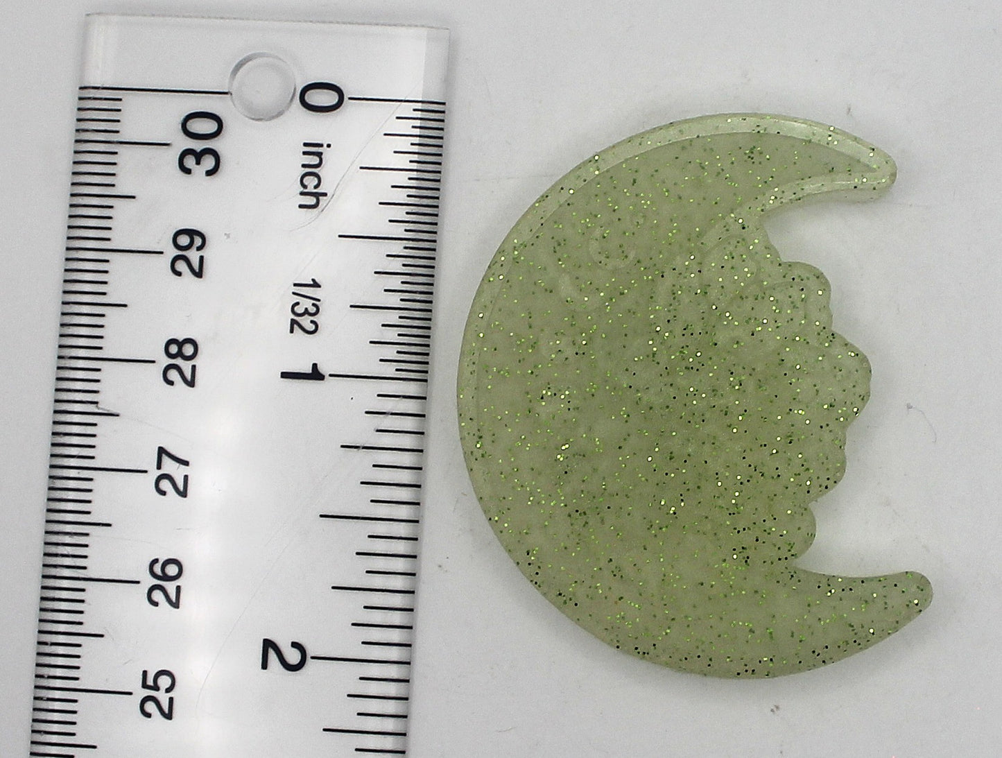 Resin Moon with Phases and Flower