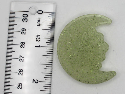 Resin Moon with Phases and Flower