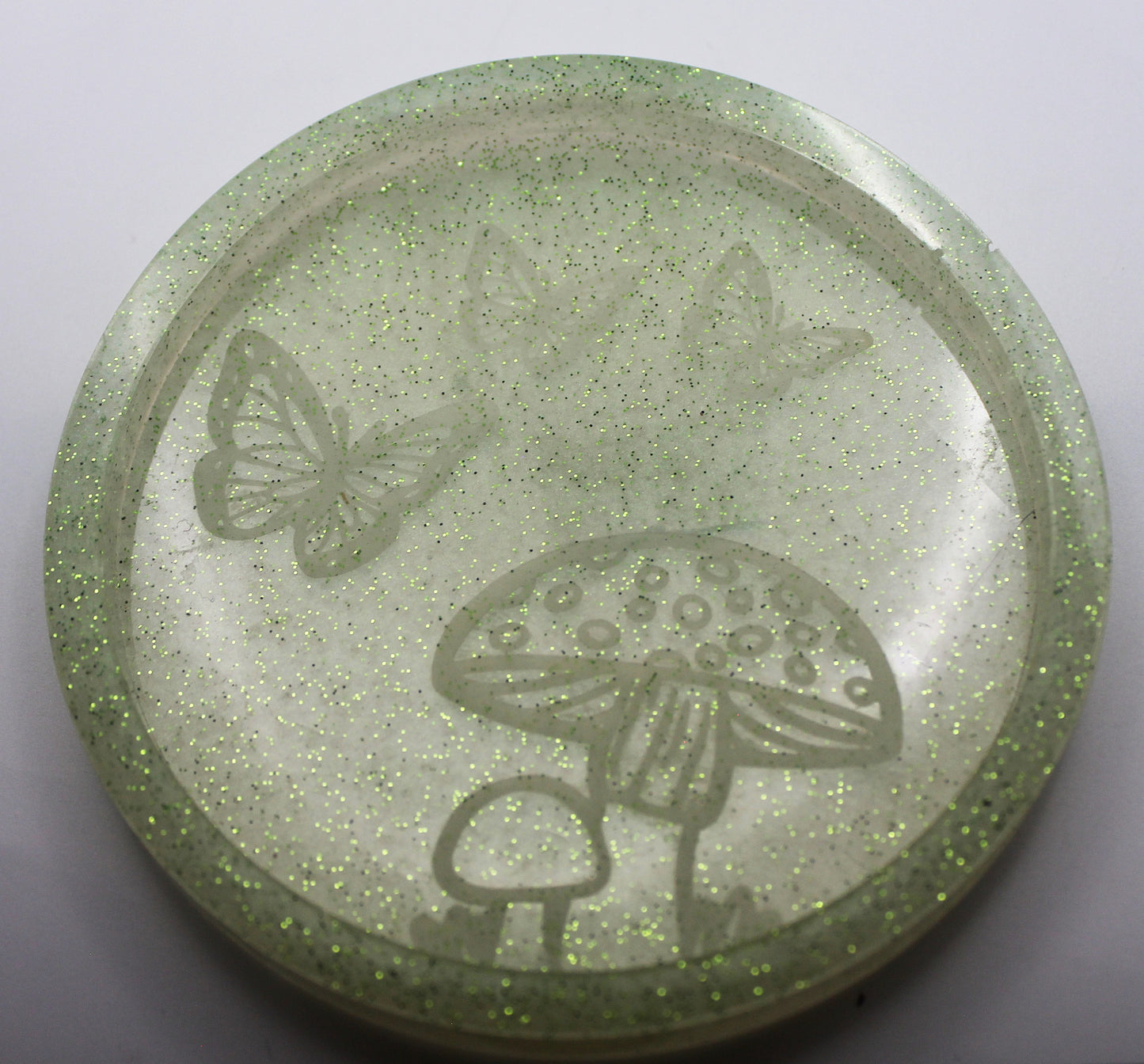 Resin Mushroom Butterfly Trinket Tray