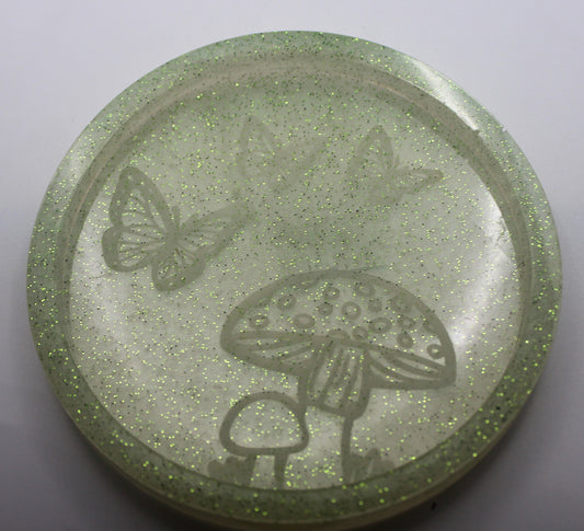 Resin Mushroom Butterfly Trinket Tray