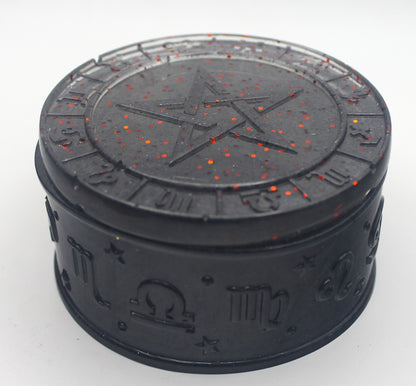 Zodiac Trinket Box with Sun and Star Lids