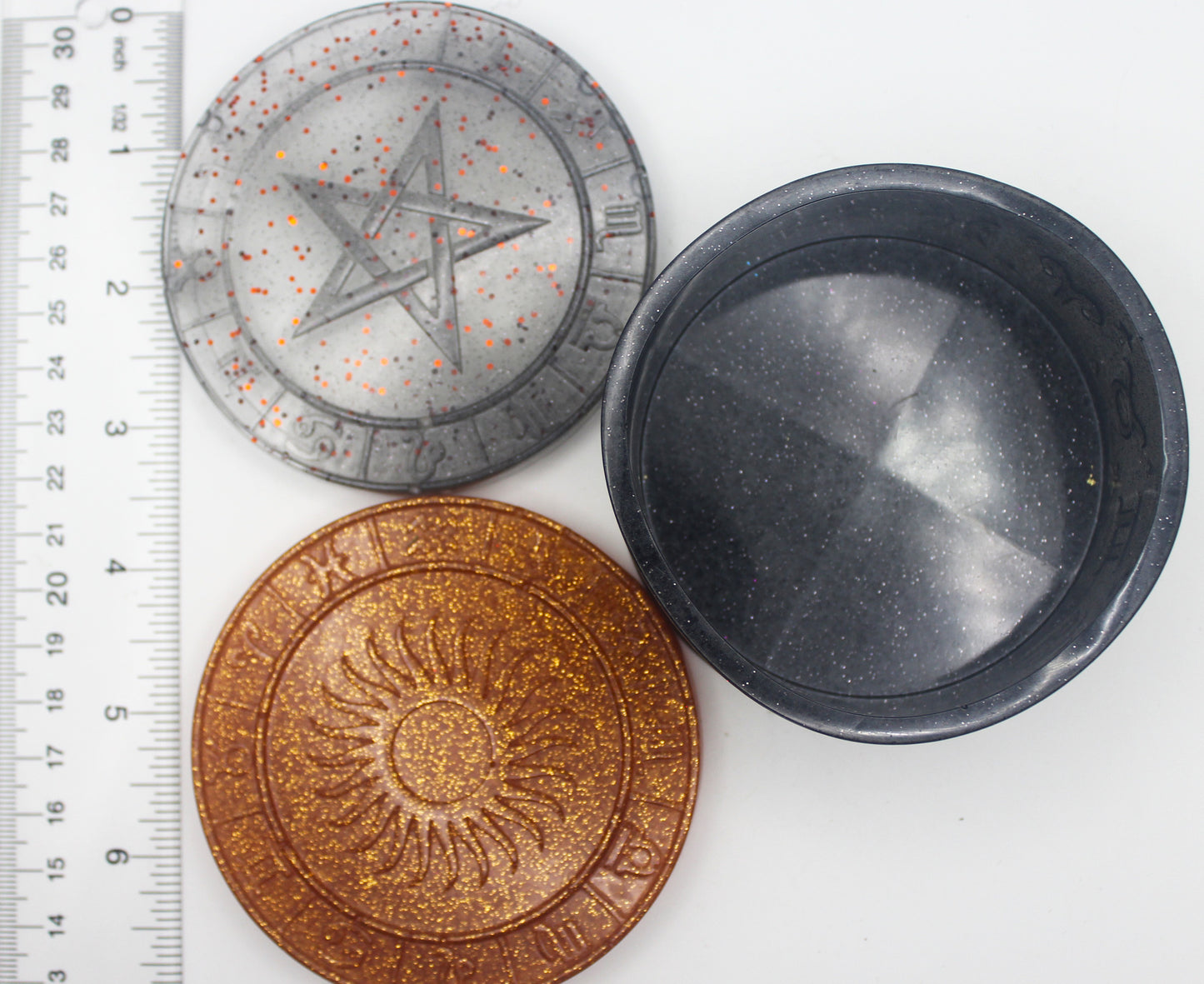 Zodiac Trinket Box with Sun and Star Lids