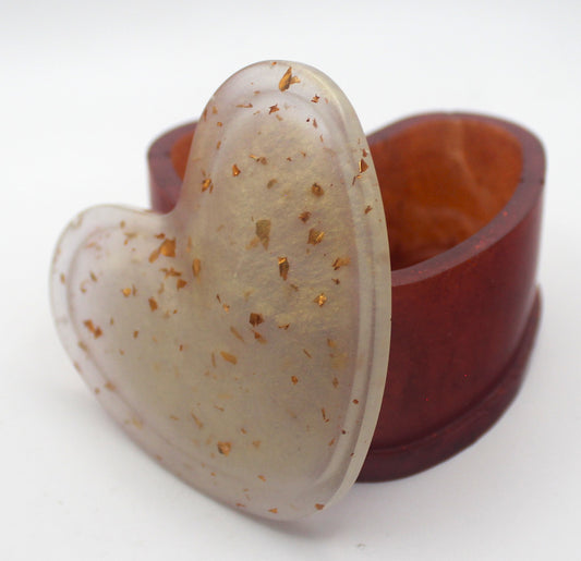 Resin Heart Trinket Box