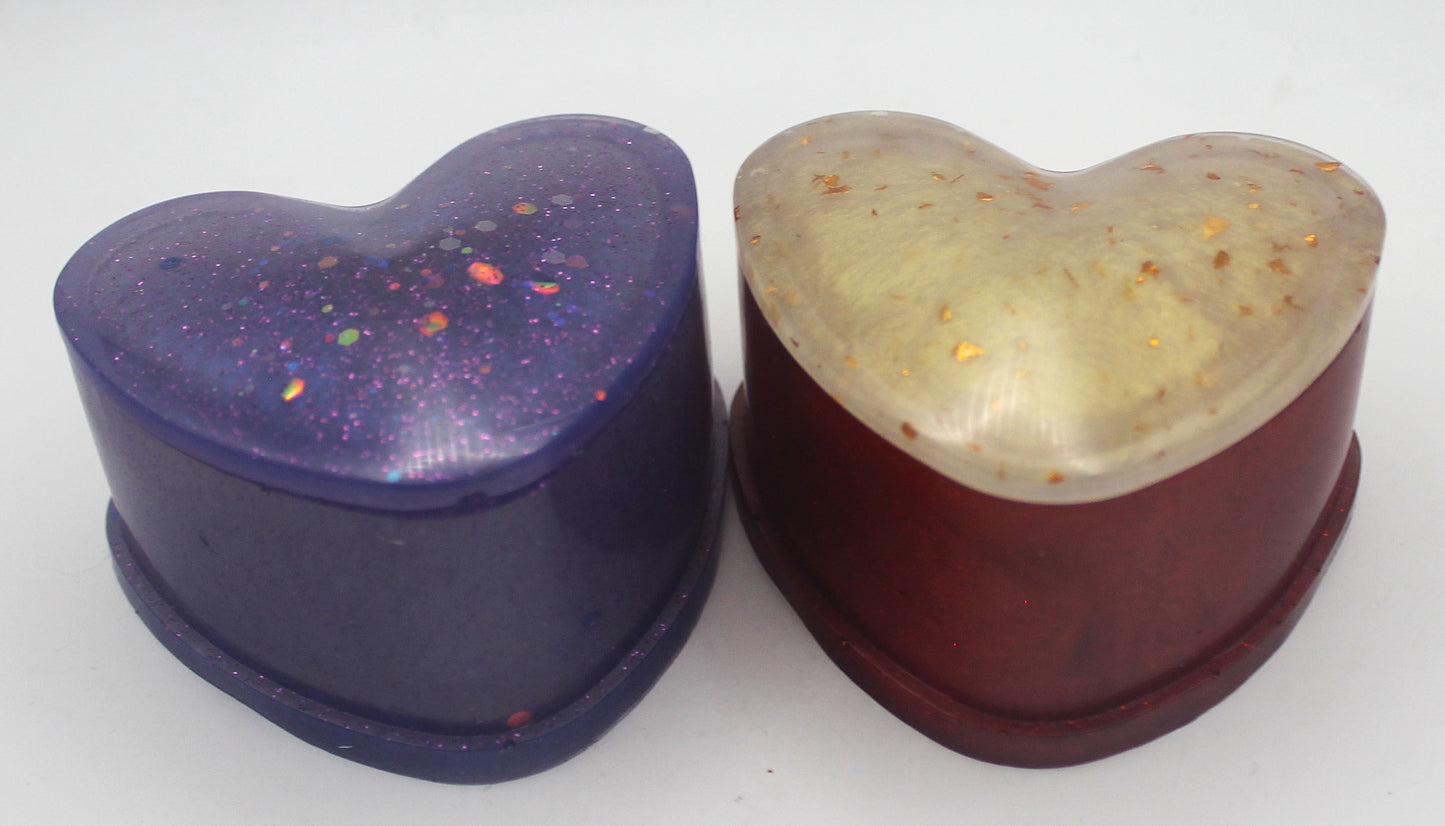 Resin Heart Trinket Box