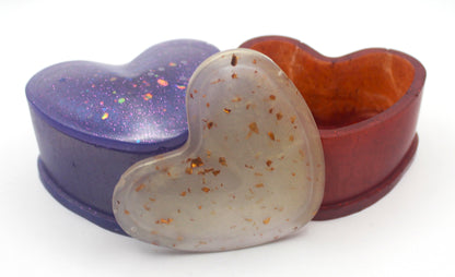 Resin Heart Trinket Box