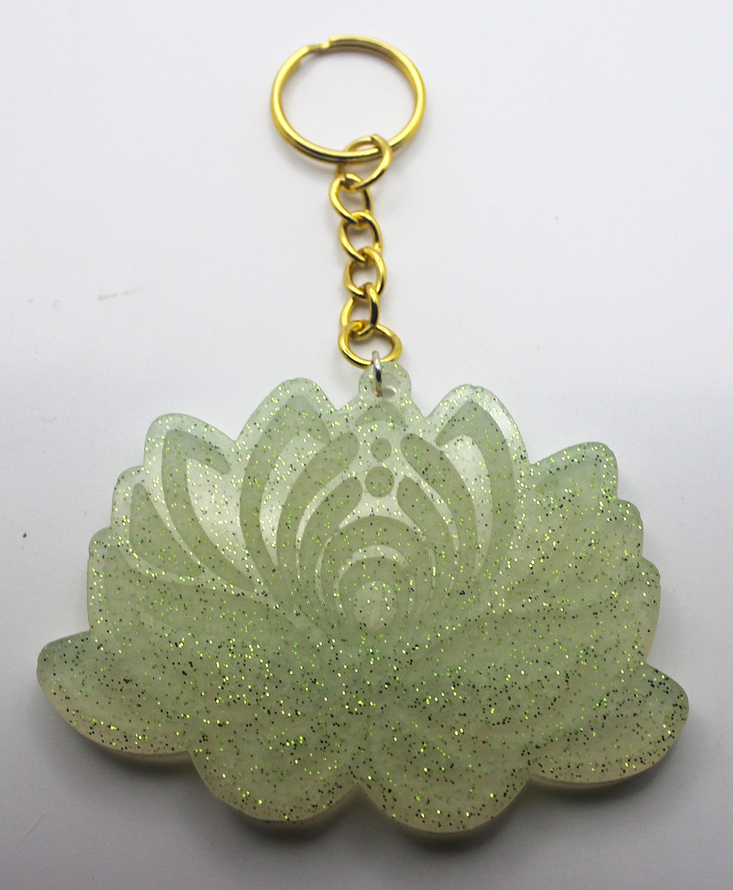 Resin Lotus Flower Keychain