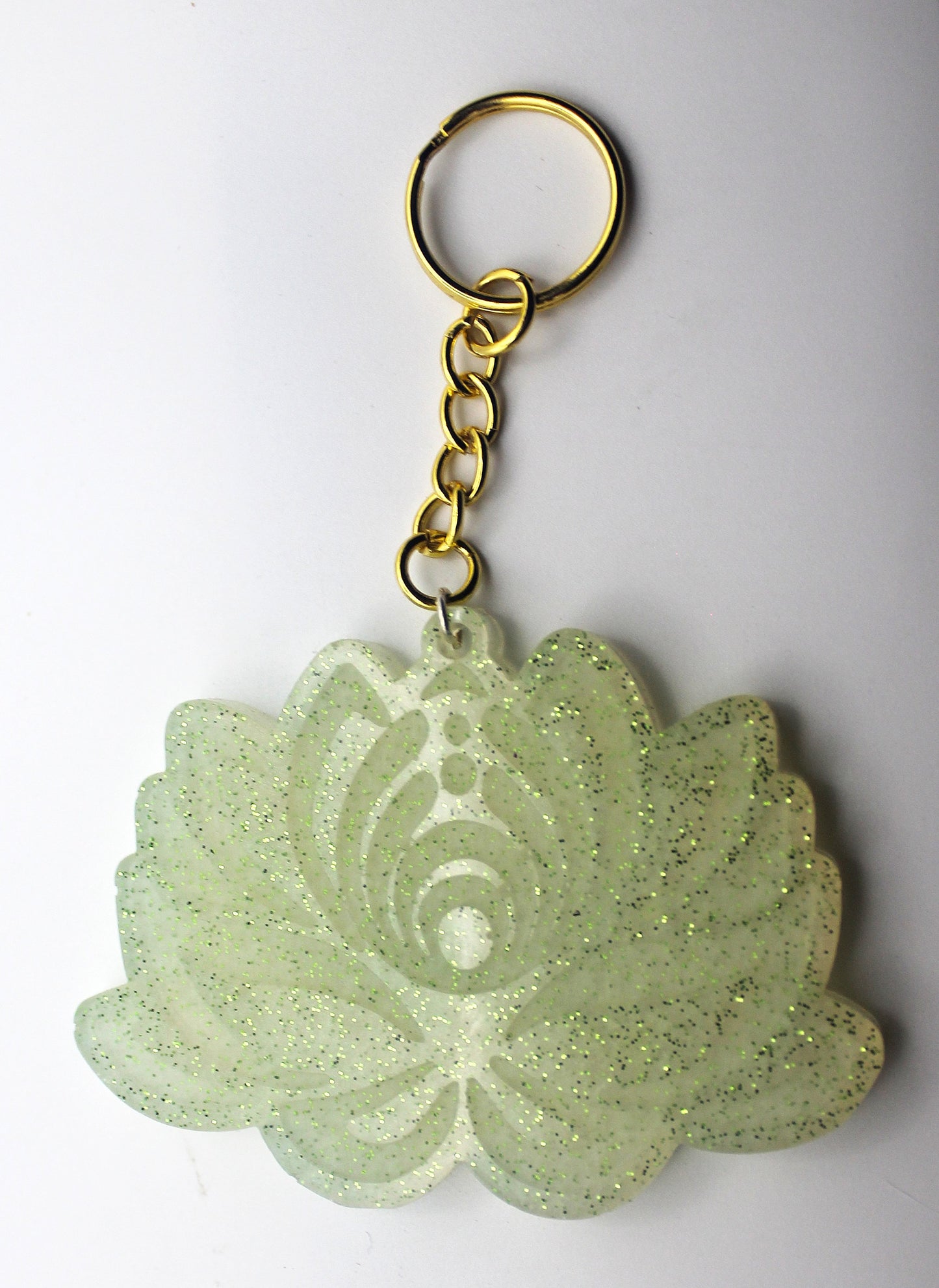 Resin Lotus Flower Keychain