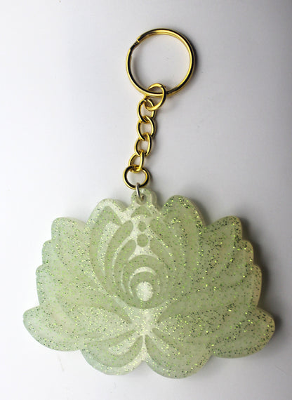Resin Lotus Flower Keychain
