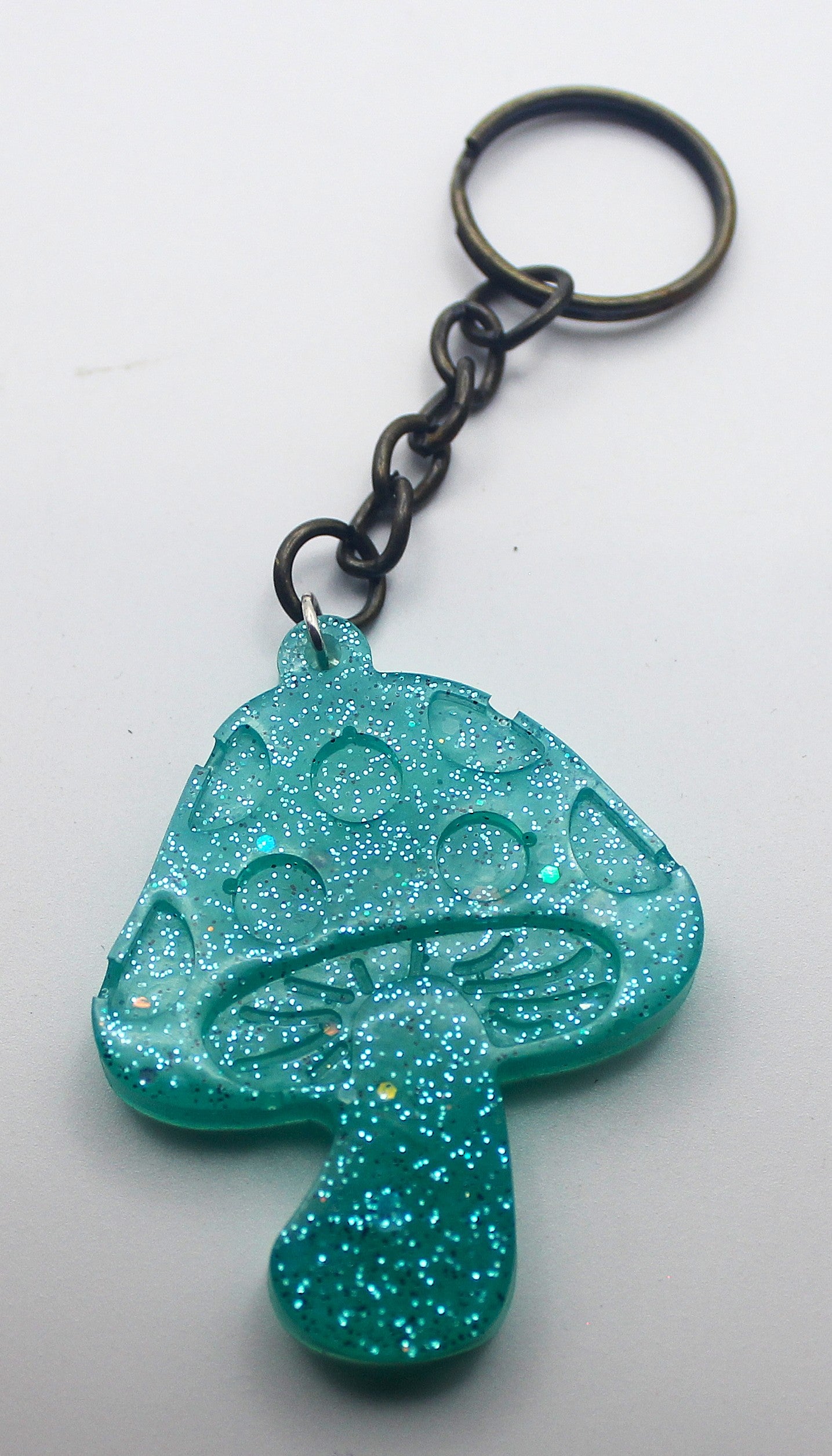 Resin Mushroom Keychain
