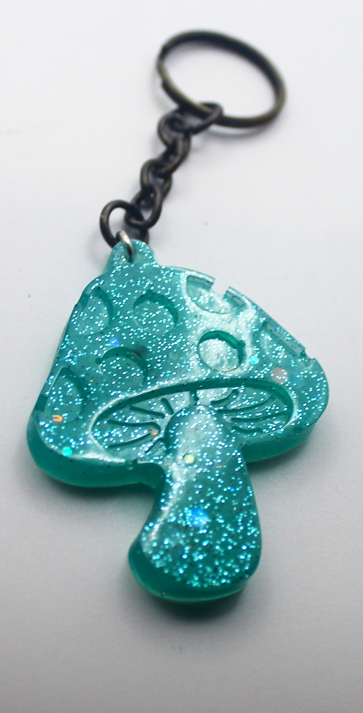 Resin Mushroom Keychain
